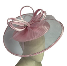 Women's Easter Mothers Day  weddings Kentucky Derby Satin Ribbon Hat Fascinator
