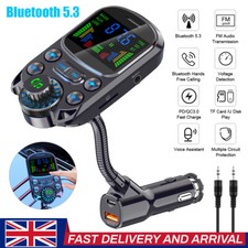 Car Bluetooth FM Transmitter Wireless MP3 Player PD USB Fast Car Charger Adapter