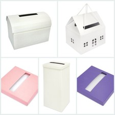 DIY Wedding Engagement Party Card Post Box Chest Tall Coloured Lids Wishing Well