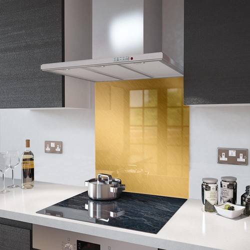 Glass splashbacks brushed - splashbacks, gold
