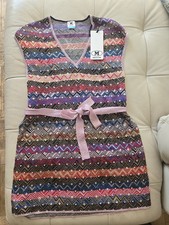 M Missoni Multicolor Metallic Sleevless Belted Top 38 (XS/S) NWT
