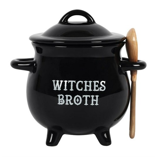 Black witches broth cauldron - broth,