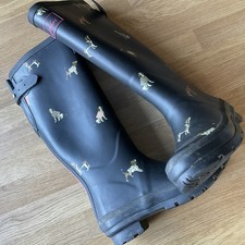Joules Hound Dog Print Wellies Wellington Boots. Beagle? Size 3