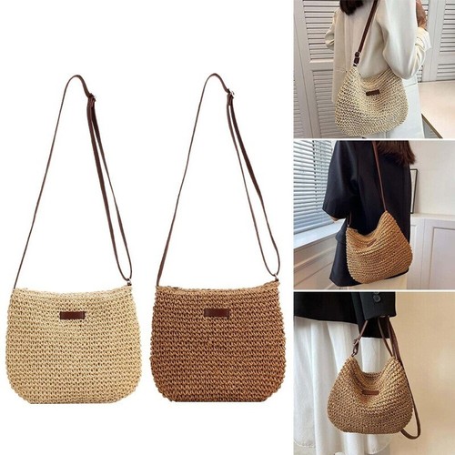 Womens straw crossbody bag - straw,