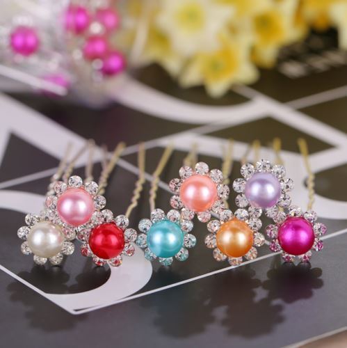 Pcs pearl flower diamante - 20,
