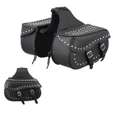 Motorbike Saddle Bags Luggage Geniune Leather Motorcycle Panniers Universal Bag