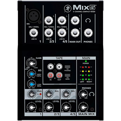 Mackie mix5 channel - mix5, 5-channel