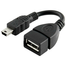 USB 2.0 Mini 5P Type B Cable Male Host to USB Female OTG Adapter Android Tablet 
