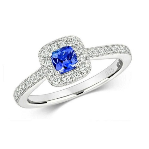 Real tanzanite and diamond - real,