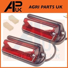 Pair of Rear Side Lights Lamp Square Fender for Massey Ferguson 135 148 Tractor