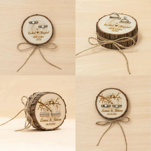 Personalised wooden ring box - personalised,