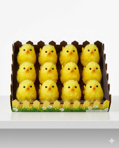 Yellow fluffy chicks kids - 12,