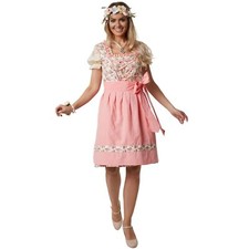 Women´s German Dirndl Dress Pink Fancy Oktoberfest Bavarian Costumes Party