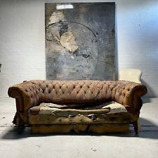 Very Good 19thC Victorian Leather Chesterfield Sofa - Including Full Restoration