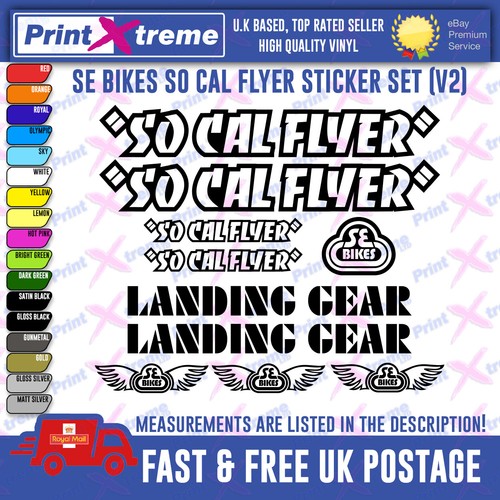 Cal flyer bmx vinyl decals - cal,