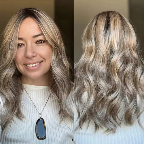 Ash blonde colored - ash, highlights
