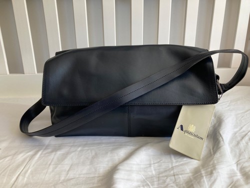 Aquascutum navy blue leather - aquascutum,
