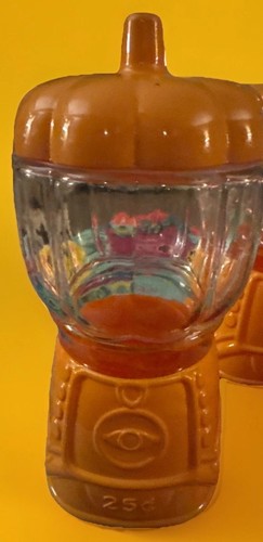 Glass pumpkin gumball - pumpkin,