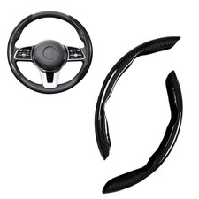 Car Steering Wheel Cover Sports Black Leather Anti-Slip Universal 38cm 15'' UK
