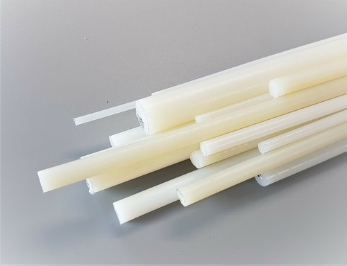 Nylon bar rod round white - bar,