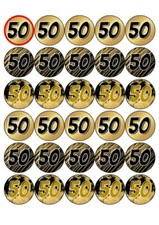 30 x 50th Birthday Cupcake