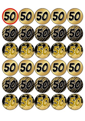 50th birthday cupcake - 30,
