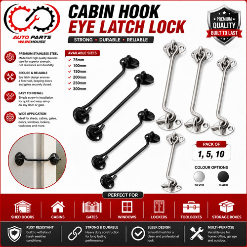Cabin hook and eye latch - cabin,