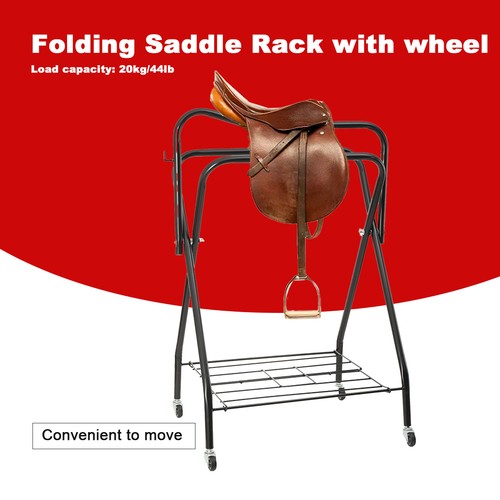 Folding saddle rack trolley - folding,