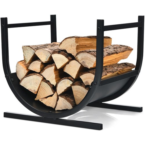 Shaped patio firewood rack - u-shaped,
