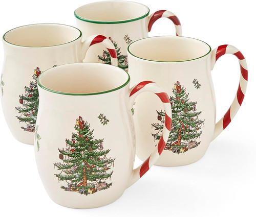 Spode christmas tree - mugs, with