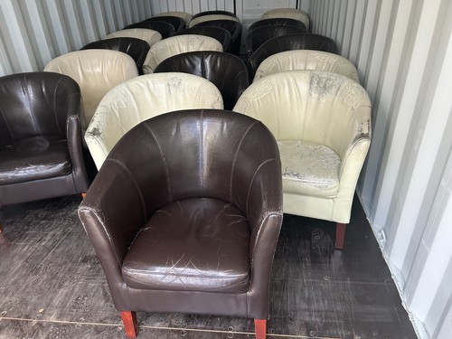 Leather tub chair club dinning - tub,