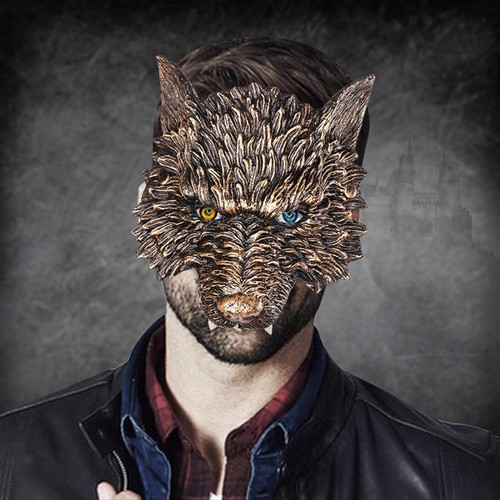 Horror wolf mask - wolf, headgear