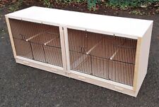 Double Finch Breeding Cage  38" x 15 x 12 With BLACK FRONTS 2 DOOR