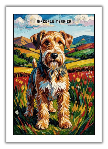 Airedale terrier vibrant - terrier,