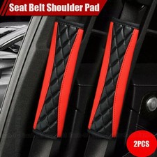 Car Seat Belt Cover Vehicle Safety Belt Shoulder Strap Pad Harness Cushion Red