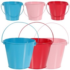  6 Pcs Iron Hanging Flower Pots Balcony Garden Pots Wall Planters Mini Metal