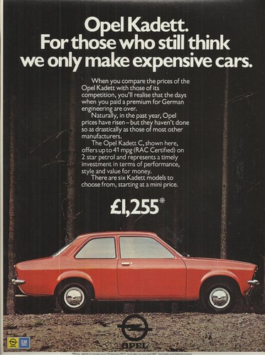 Opel kadett original - c, uk