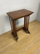 Edwardian inlaid mahogany nest