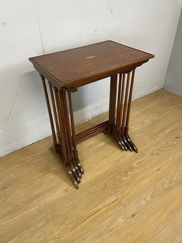 Edwardian inlaid mahogany - , nest