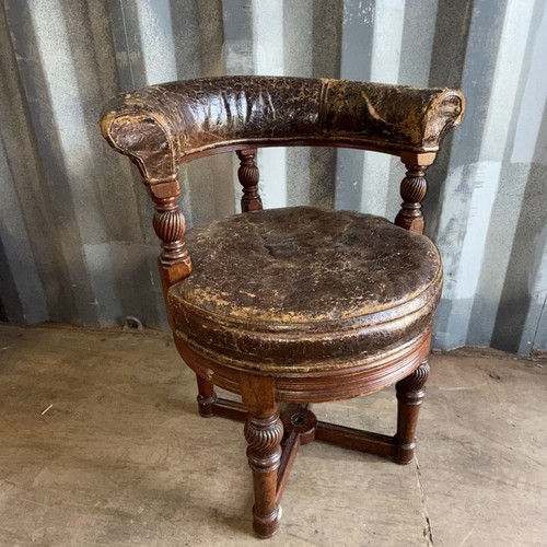 Antique swivel desk - antique, chair