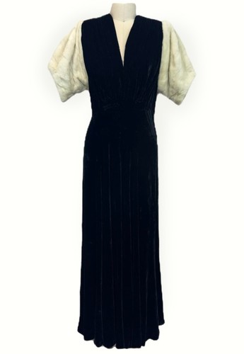 1930s vintage art deco velvet - 1930s,