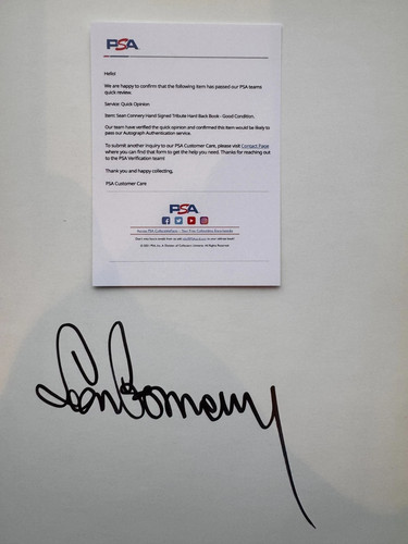 Sean connery hand signed james - hand,