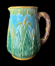 George Jones Majolica Pitcher