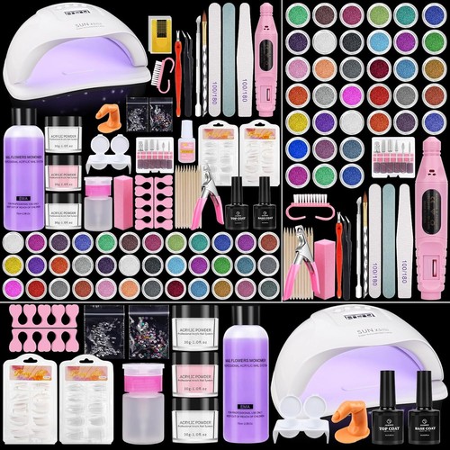 Acrylic nail kit with - acrylic, drill