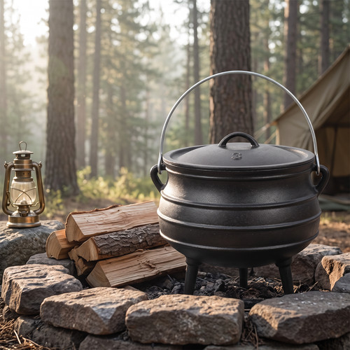 Cast iron cauldron - iron, 8l