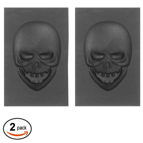 2pcs gold silver skull - 2pcs,