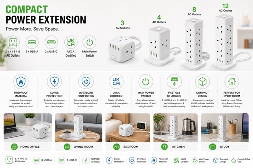 Extension lead with usb - extension,