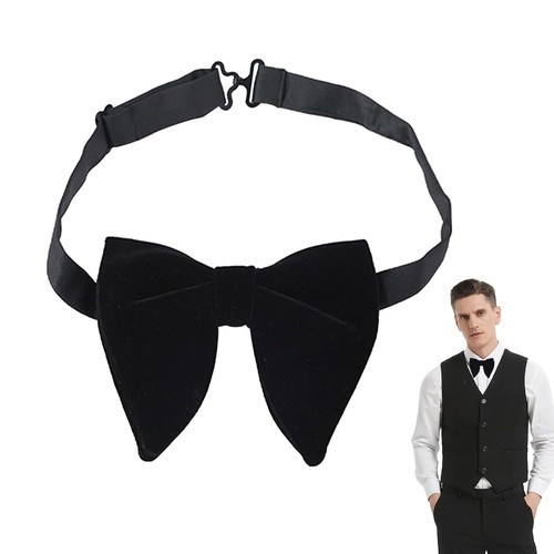 Mens velvet bow - mens, black