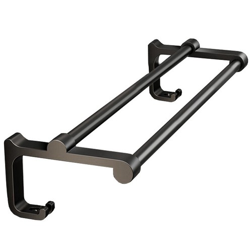 Matt black double - double, towel