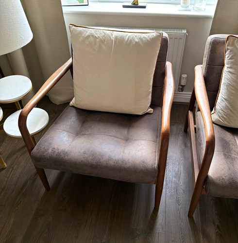 Next beige leather upholstered - beige,